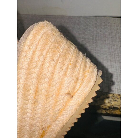 Eileen Fisher Beckon Espadrille Wedge Sandal Platinum Metallic Bronze Wedge 6.5 - Picture 10 of 11